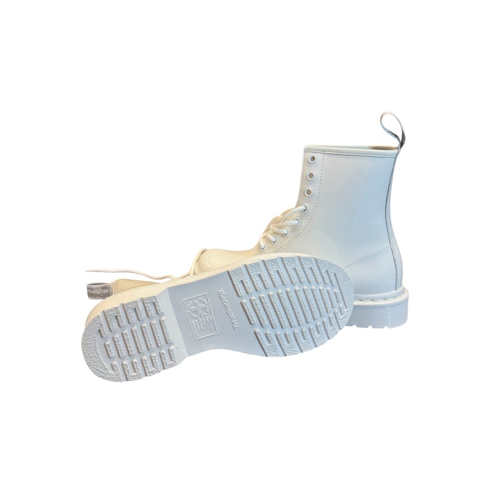 Dr. Martens 1460 Mono White Patent Leather Ankle Boots Womens Shoes US Size 6 - Picture 3 of 7